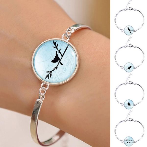 

new jewelry time gem bracelet simple color bird bracelet cute cat fb558 mix order 20 pieces a lot link, chain, Black