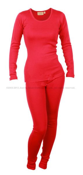 

wholesale- women's midweight crew next to skin (nts) base layer 100% pure merino wool bottom clothing pants breath thermal underwear, Black;red