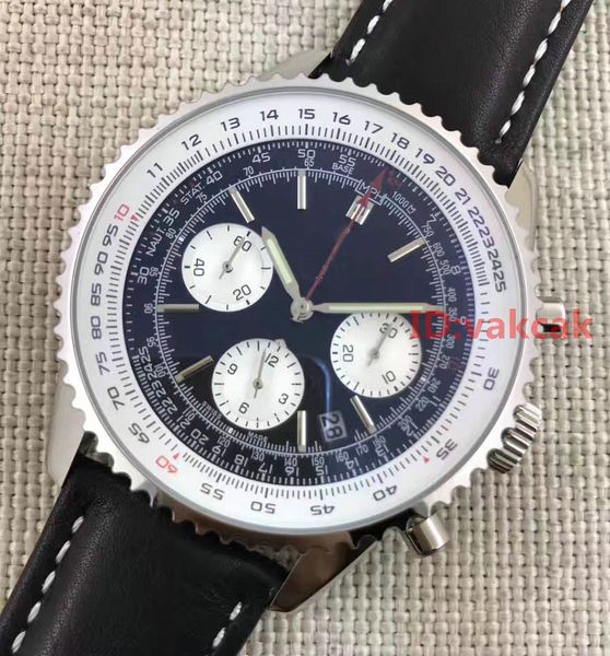 

Новый кожаный хронограф 1884 японский кварцевые мужские часы из нержавеющей стали