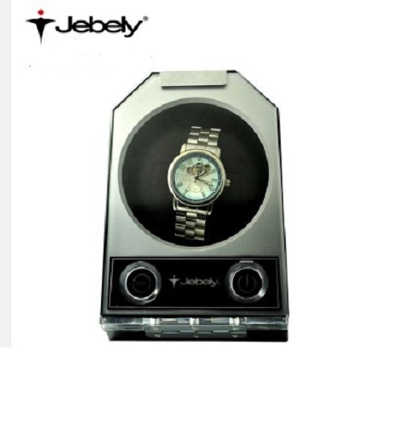 

jebely single watch winder automatic mechanical watch box turn table ware ja084 elegant black+sliver
