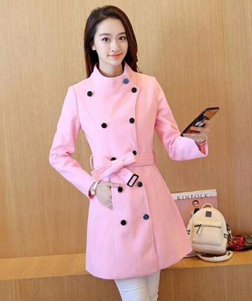 

women in the spring and autumn period and the han edition of high-grade double-breasted trench coat long cloth / s, Black