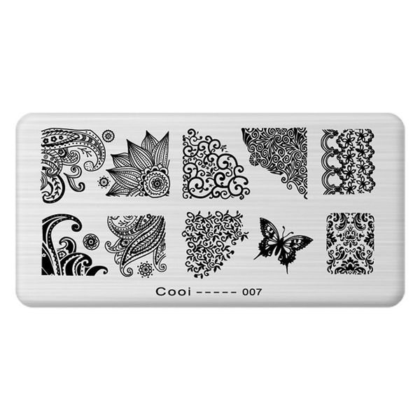 

stamping nail art stamp plate steel manicure nail template tools, White