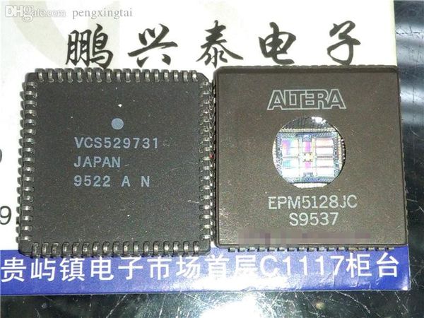 EPM5128JC, UV-PLD, CQCC68. Keramikgehäuse, EPM5128. Vintage Mikroprozessor / elektronische Komponente / IC