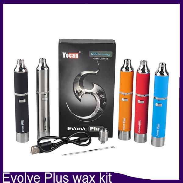 

Наборы для сигарет Evolve Plus Kit 1100mAh батареи Кварц Dual Coil ППЭС E Все 5 цветов в наличии 0266119
