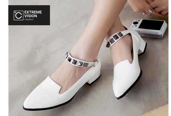 

2016 single shoes female pointed low heel shoes, Black