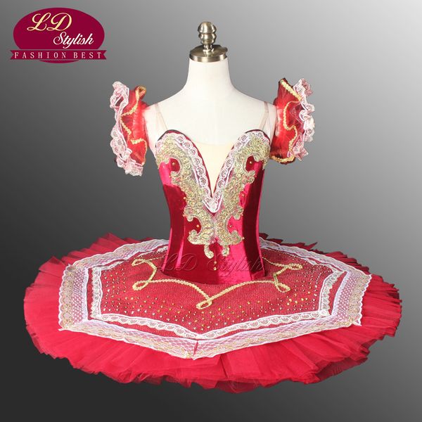 

девушки красный балетная пачка производительность профессиональный классический балетная пачка с бархатным лифом синий лебединое озеро балет, Black;red