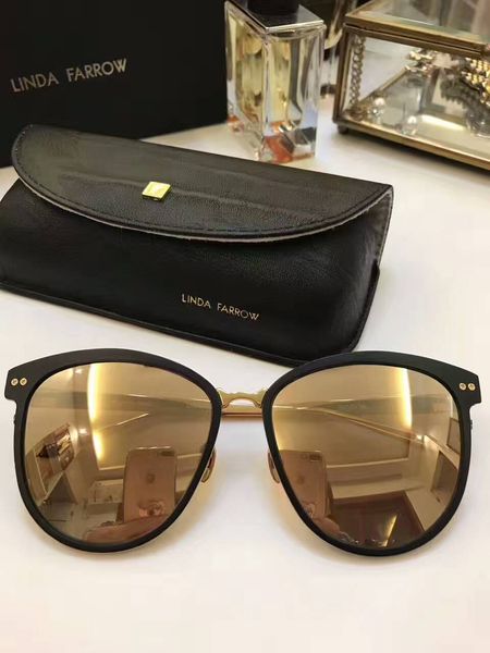 

новые солнцезащитные очки для женщин линда фэрроу 547/3 gafas-де-сол дизайнер солнцезащитные очки чистого титана материал женщин солнцезащит, White;black