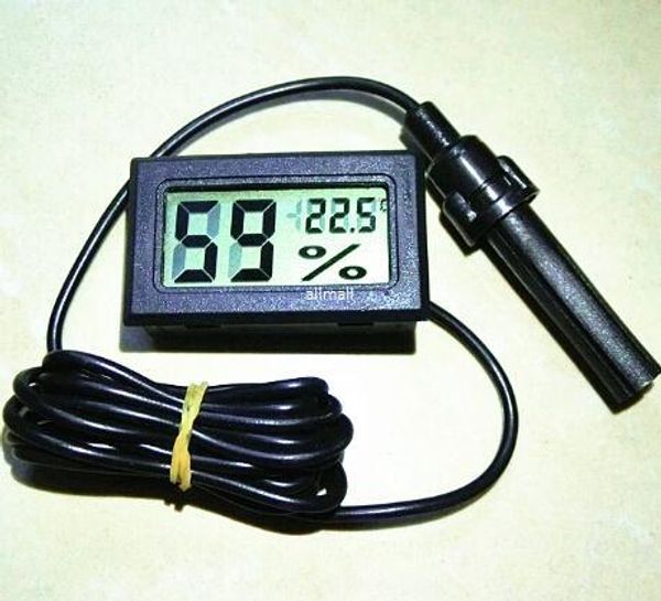 Freeshipping 100 pz / lotto Digital Mini LCD Termometro Digitale Igrometro Frigo Congelatore Temperatura Umidità Incubatrice Meter