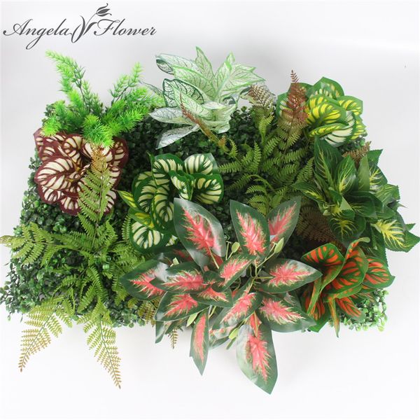 

Artificial green gra wall eucalyptu with leaf bouquet imulation plant 40 60cm wedding diy hotel hop window background decor