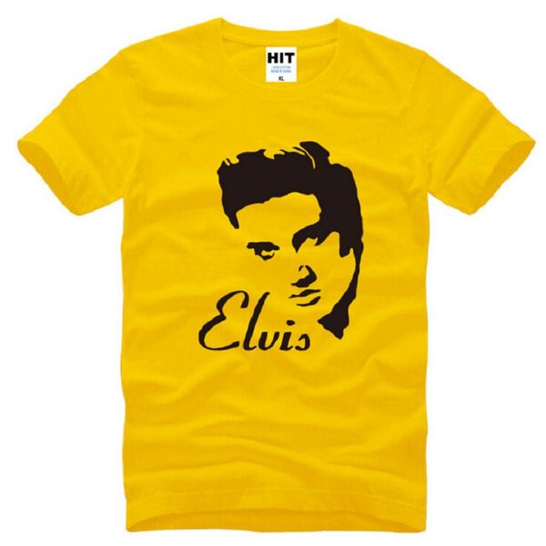 

new elvis presley t shirts men cotton short sleeve elvis pop funs men's t-shirt summer style male music hip hop tee, White;black