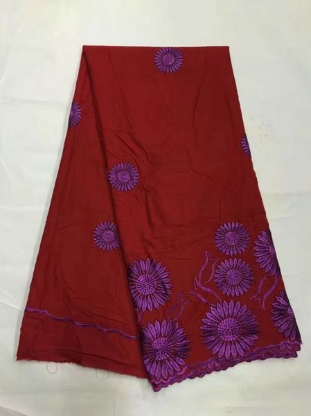 

4.5yards/lot luxury red african cotton lace fabric with purple flower design embroidery swiss voile lace for clothes jc1-4, Black;white