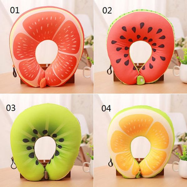 Fruit U Shaped Pillow Cushion Nanoparticles Neck Protection Pillow