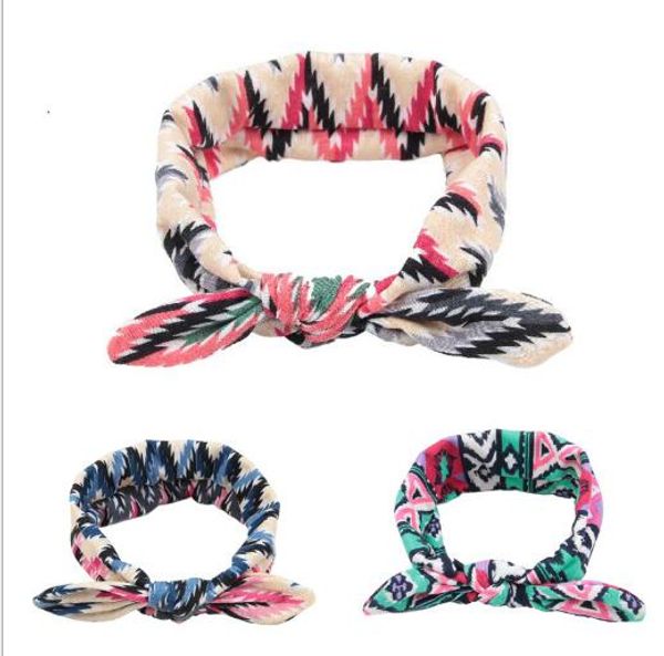 

mother lovely bow floral flowers head wrap kids girls children turban knot rabbit ears headband hair bands yh636, Slivery;white