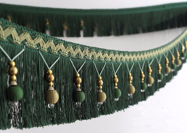 2019 New 6m11cm Wide Beads Curtain Lace Accessories Drapery Tassel