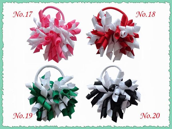 flama kuyruklu yalan yay klipleri Cheer Yaylar Kıvırcık Kurdele saç bobbles saç aksesuarları PD006 50 adet 3.5