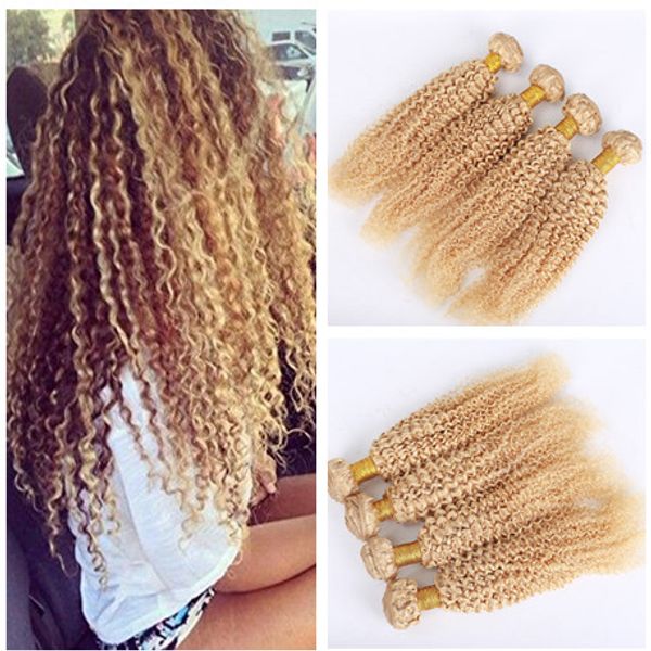 Brazilian Blonde Human Hair Wefts 613 Golden Blonde Human Hair
