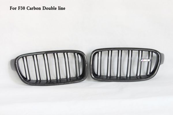 

двойная линия решетка почки фронта волокна углерода приспособленная на bmw 3 серии f30 f31