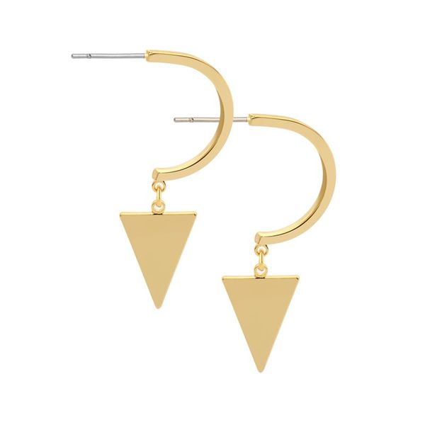 

earrings copper geometry triangle 14 k gold dangle earrings women's stud jewelry original creative design factory price
