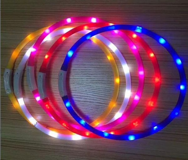 

Cut u b charge dog training collar led outdoor luminou charger pet dog collar light adju table 6color led fla hing dog collar