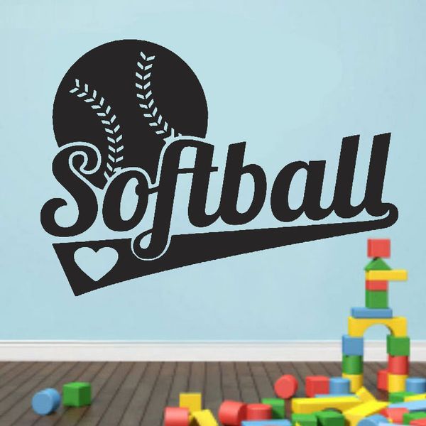 Diamond Level Brand Children S Wall Stickers Softball Vinyl Kids