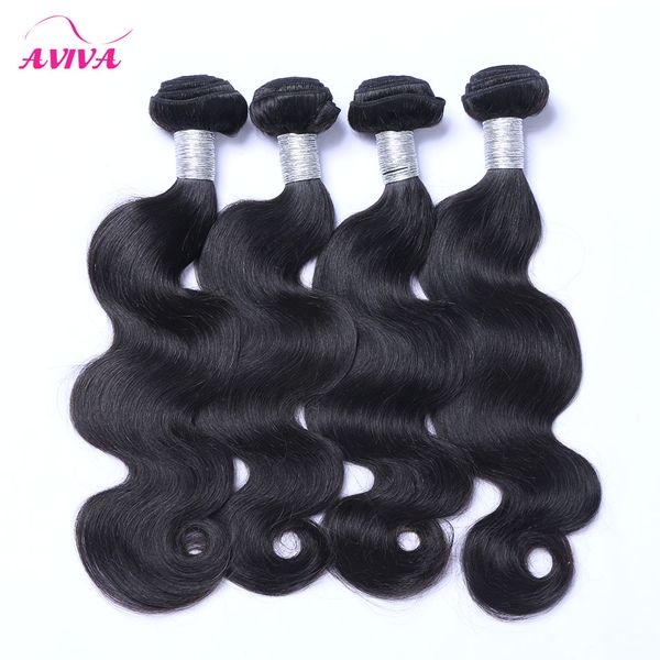 7A Malaysian Remy peruvian hair weave Extensions - Body Wave Weave Bundles (3/4Pcs) Unprocessed, Tangle-Free Wefts with Dyeable Finish