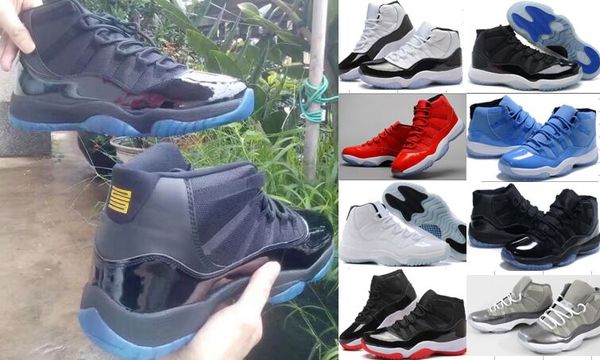 

С Box 11s Баскетбольная обувь Женщины Мужчины Олимпийское золото разведенное 11 Косм