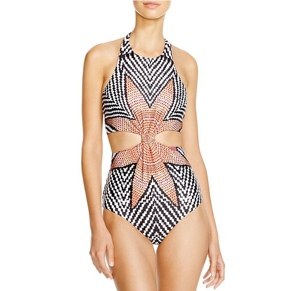 

горячий новый сексуальный цельный купальник 3d цветок печати купальники женщины купальники монокини лето пляжная одежда, White;black