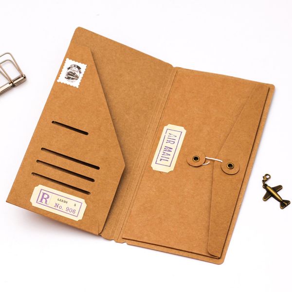 

wholesale- filler papers traveler's notebook kraft paper pocker business card holder file folder, Purple;pink