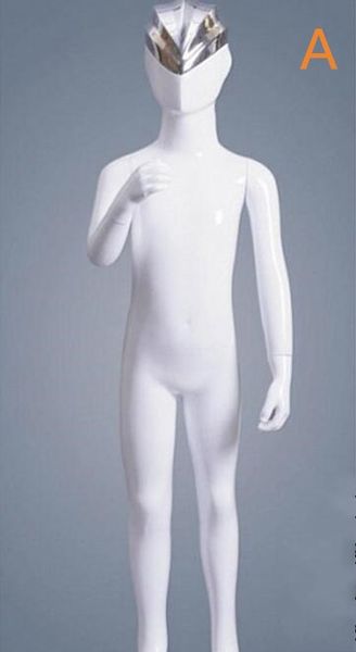 

wholesale fashion 1pcs abstract altman children 's body bright white baby head clothing model display flexible cosmetology mannequin b6, Khaki