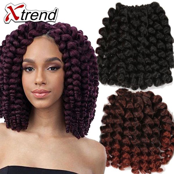 Xtrend Hair 8inch Jumpy Wand Curl Twist Janet Crochet Braids 75g