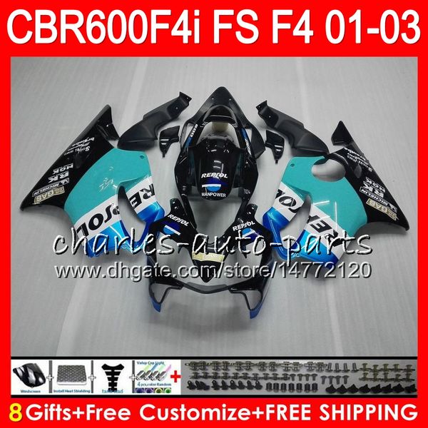 

8gift 23color for honda cbr 600f4i 01 03 cbr600f f 28no86 rep ol cyan cbr600 f4i cbr 600 f4i cbr600f4i 01 02 03 2001 2002 2003 fairing
