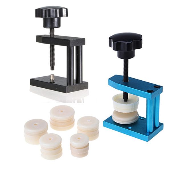 

12 dies watch crystal front back case cover screw press presser close watchmakers repair kit tools