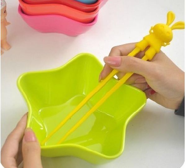 100 paia di bacchette di plastica in gomma per bambini, principianti, facili e divertenti, per l'apprendimento e l'apprendimento