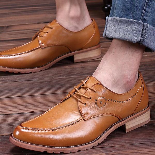 

2017 fashion men brogue formal shoes low mens wedding shoes british fashion brogue shoes men flats 2017 ing, Black