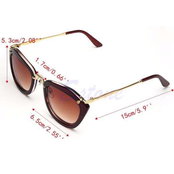 

wholesale- [lvding] fashion women cat eye retro classic designer shades oversized frame sunglasses, White;black