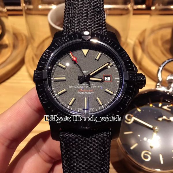 

new avenger blackbird 44mm v1731110/bd74/109w/m20basa.1 black dial men's automatic watch blacksteel date gents watches, Slivery;brown