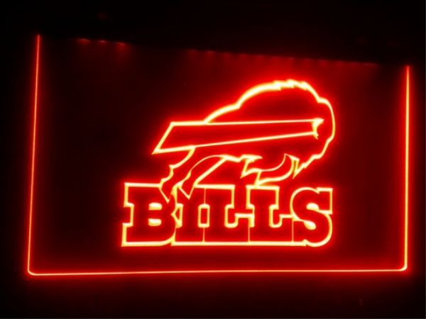 

B-172 Buffalo-Bills-пиво-бар-паб клуб 3d знаки светодиодные неоновый свет знак домашнего де