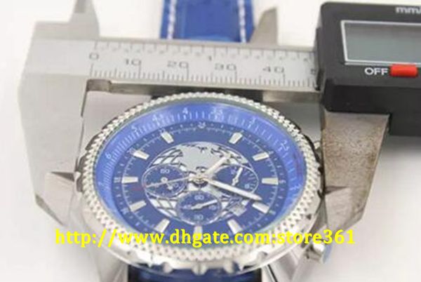 

store361 new arrive quartz -watch for men blue dial silver case blue leather belt silver skeleton watch, Slivery;brown
