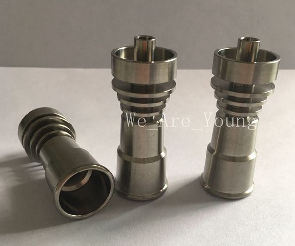 Direto Injetar Prego de Titânio Domeless se encaixa 14mm18mm.GR2 Pure Titanium Prego com Jiont Feminino para Tubulação De Água De Vidro Bong Fumar.