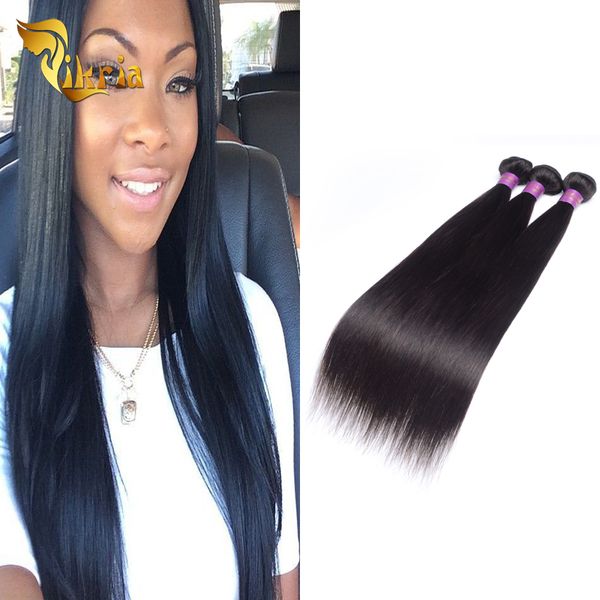 

peruvian virgin hair straight 3 bundles machine double weft human hair extensions dyeable brazilian indian malaysian hair wefts, Black