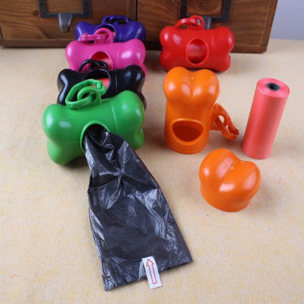 

bone shape dispenser box clean-up waste bag carrier holder cat dog poo bag garbage bag storage box pet supplies