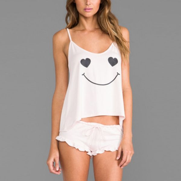 

wholesale- new 2016 funny pajamas casual sleepwear women's fashion cotton blended shirt + shorts pants cv3 b3, Black;red