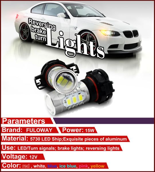 

100%waterproof super bright h7 5730 15smd 7.5w 12v dc led fog lamp universal auto fog lamp with lens