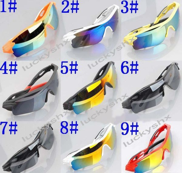 

10pcs summer style sunglasses fashion cycling glasses men and women outdoor sports sun glasses dazzle 9 color goggle wholesale, White;black