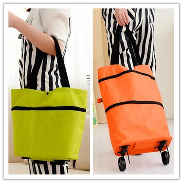 

fold back shopping cart portable tug hanging bags handbag variable shopping car