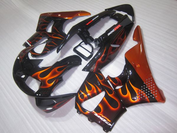 

Pla tic fairing kit for honda cbr 900rr 1996 1997 red flame black fairing et for cbr900rr 96 97 ot17