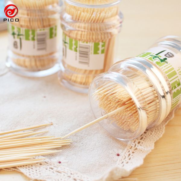 

wholesale- 170 pcs/bar natural fine bamboo disposable toothpicks green no smell oral dental picks cleaning brush zl199
