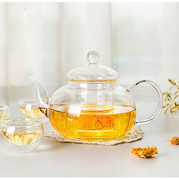

400ml glass teapot with infuser tea leaf herbal coffee bottle wholesale