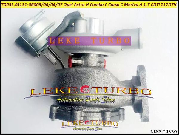 Turbocompressore TD03L 49131-06016 897300 8973000926 860070 860128 860147 98102364 Turbo per Opel Astra H Combo C Corsa C Meriva CDTI Z17DTH 1.7L