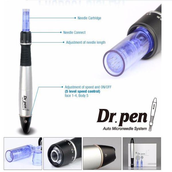 Frete Grátis Elétrica DermaPen Carimbo Auto Micro Agulha Rolo A1-C Dr. Pen